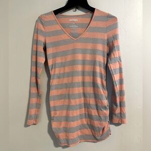Old Navy Maternity, Size small, orange striped long sleeve shirt!